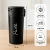 Gift Hare Krishna Personalized Black Vaccum Insulated Mug