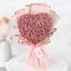 Gift Heart Bouquet & Strawberry Vanilla Cake Anniversary Combo