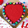Gift Heart Shape Gems Red Velvet Cake