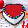 Heart Shape Gems Red Velvet Cake Online