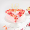 Buy Heart-Shaped Pink Love Cake Rosette (500 gm)