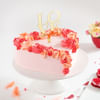 Heart-Shaped Pink Love Cake Rosette (500 gm) Online