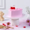 Gift Heart-Shaped Strawberry Valentines Cake (300g)