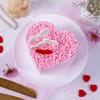 Shop Heart-Shaped Strawberry Valentines Cake (300g)
