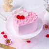 Heart-Shaped Strawberry Valentines Cake (300g)