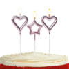 Heart & Star Candles 3 Piece