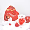 Heartfelt Chocolates And Teddy Valentine's Day Combo Online
