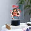 Heartfelt Hug Black Base LED Lamp For Mom