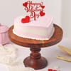 Heartfelt Strawberry Vanilla Valentine's Day Cake