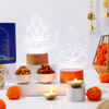 Heavenly Laxmi And Ganesha LED Lamps Diwali Hamper Online