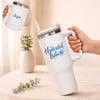 Hydrated Babe Personalized White Tumbler