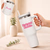 Hydrated Baddie Personalized Matte White Tumbler
