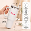Gift Hydrated Baddie Personalized White Tumbler