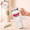 Hydrated Baddie Personalized White Tumbler