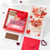 Gift I LOVE U Candle Topper with Chocolate & Card