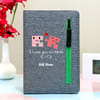 I Love You Personalized Notebook with Zipper Pocket Online