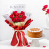 I Love You Roses & Butterscotch Cake Combo