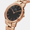 Iconic Women Quartz Black Dial Analog Stainless Steel Watch DW00100212K