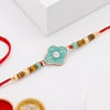 IGP Antique Motif Silver Rakhi