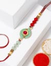 Gift IGP Beautiful Ruby Bead Rakhi