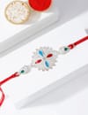Buy IGP Blue and Red Silver Rakhi