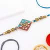 Buy IGP Diamond shape Meena Rakhi
