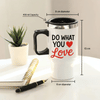 Gift IGP Do What You Love Stainless Steel Travel Mug - 400 ML Insulated Coffee & Tea Mug with Handle and