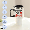 Shop IGP Do What You Love Stainless Steel Travel Mug - 400 ML Insulated Coffee & Tea Mug with Handle and