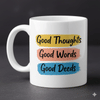 IGP Good Thoughts Coffee Mug - 300 ml Capacity, Durable Ceramic Mug for Tea, Coffee, and Beverages -