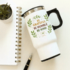 Gift IGP Grateful & Humble Stainless Steel Travel Mug - 400 ML Insulated Coffee & Tea Mug with Handle and