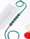 Gift IGP Marble Effect Green Beads rakhi