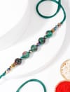 Buy IGP Marble Effect Green Beads rakhi