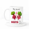 IGP My Heart Beets For You Cute Cartoon Ceramic Mug | 300ml Capacity | Funny Unique Gift | Adorable 
