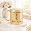 IGP Personalized 1st Wedding Anniversary Golden Ceramic Mug with Name  300 ml Elegant Coffee & Tea G