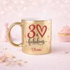 IGP Personalized 30 & Fabulous Gold Metallic Mug | Premium Ceramic 300 ml | Birthday Coffee Cup | El