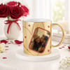 IGP Personalized Golden Ceramic Couple Mug 300ml with Photo Heart Design Romantic Gift for Couples A