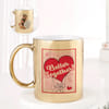 IGP Personalized Golden Ceramic Couple Mug Custom Photo & Better Together Design, 300ml Metallic Fin