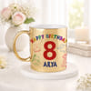 IGP Personalized Happy Birthday Gold Metallic Mug with Name and Age | 300ml Ceramic Coffee Cup for K