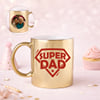 IGP Personalized Super Dad Gold Metallic Mug | Premium Ceramic 300 ml | Best Dad Gift