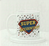 IGP Super Accountant Ceramic Mug White Coffee Tea Mug with Comic Design Office Desk Gift for Account