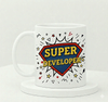 IGP Super Developer Ceramic Mug for Programmers | White Coffee Cup with Comic Design | 300 ml Office