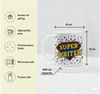 Gift IGP Super Writer Ceramic Mug for Creators | 300 ml White Coffee Cup with Comic Design | Desk Gift