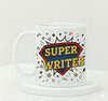 IGP Super Writer Ceramic Mug for Creators | 300 ml White Coffee Cup with Comic Design | Desk Gift
