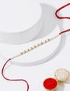 Gift IGP White Beads Rakhi