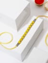 Gift IGP Yellow CZ Beads Rakhi