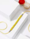 Buy IGP Yellow CZ Beads Rakhi