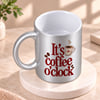 Buy It's Coffee O'Clock Personalized Silver Mug