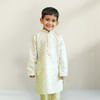 Ivory Art Silk Kurta Set for Kids Online