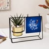 Buy Jai Shree Krishna Iron Wire Swing Planter with Polaroid