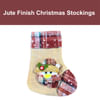 Buy Jolly Christmas Jute Stockings - Single Piece